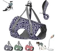 Niowatchted Cat Dogs Vest Harness and Leash, Anti-Break Away Chest Strap, Cats Clothes, with Adjustable Straps Comfortable Soft with Running Cushioning Soft (Blue,S)