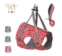 Niowatchted Cat Vest Harness and Leash, Anti-Break Away Chest Strap Cat Clothes, Escape-Proof Adjustable Design with Breathable Mesh, 4-Point Secure Fit for Kittens/Small Dogs (XL,Red)