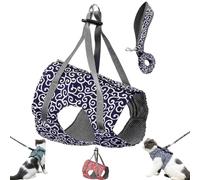 Niowatchted Cat Vest Harness and Leash-Anti-Break Away Chest Strap Cats Clothes-Adjustable Soft Kitten Vest Harness for Comfortable Outdoor Walking (Blue,S)