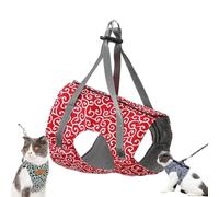 Niowatchted Cat Vest Harness and Leash, Cat Dogs Vest Harness and Leash Anti-Break Away Chest Strap Clothes, Escape Proof Soft Adjustable Catleash (Red,XL)