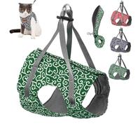 Niowatchted Cat Vest Harness and Leash, Escape Proof Soft Adjustable Catleash, for Comfortable Outdoor Walking(Green,XS)