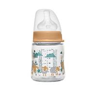 nip 35.066 Weithalsflasche Chica vidrio con gran cuello de botella pezón grupo de silicona 0 leche, 120 ml