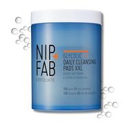 Nip+Fab Glycolic Acid Fix Almohadillas Limpiadoras Diarias para el Rostro con Ácido Hialurónico | Hamamelis | Almohadillas Limpiadoras Exfoliantes AHA | 100 Almohadillas XXL