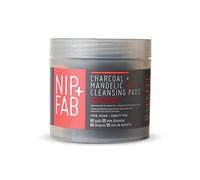 Nip + Fab Charcoal and Mandelic Acid Fix | Almohadillas de Limpieza Carbón Activado y Ácido Mandélico para Uso Diario | Hamamelis | Flor de Loto | Minimización de Poro | Control de Sebo | 60 Piezas