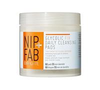 Nip+Fab Glycolic Acid Fix Almohadillas Limpiadoras Diarias para el Rostro con Ácido Hialurónico | Hamamelis | Almohadillas Limpiadoras Exfoliantes AHA | 60 Almohadillas