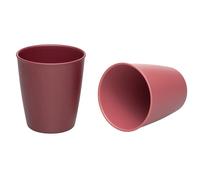 nip Green Öko Bio - Vasos para bebés y niños a partir de 12 meses, 250 ml, aptos para lavavajillas y microondas, sin BPA, sin melamina, sostenibles, juego de 2 unidades, color rojo