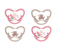 NIP My Butterfly - Juego de chupetes de silicona (4 unidades, tamaño 3 (18-36 meses), fabricado en Alemania