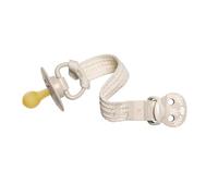nip Stay Green - Cinta para chupete de algodón orgánico 100%, fabricada en Alemania, para chupete con anillo, ajustable gradualmente, protege la ropa, color: marrón