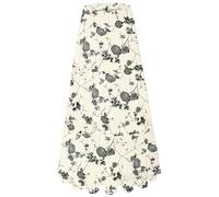 NiPaMi Faldas largas de gasa blancas para mujer, estilo boho, de verano, cintura elástica, plisadas, línea A, falda larga para mujer 2026, M