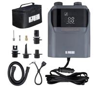 Niphean Inflador Eléctrico con Cable de Carga Extra Largo de 118", Compresor Aire Portátil 50 PSI con Bolsa de Almacenamiento, Inflador Ruedas Coche y Colchones, Bomba de Aire para Sup, Globos