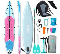 Niphean Tabla De Paddle Surf Hinchable De 380 Cm, Capacidad De 280 Kg, Tabla Padel Surf Touring con Accesorios Completos Y Kick Pad, Estable para Adultos Y Jóvenes, Ideal para Surf Principiantes