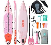 Niphean Tabla De Paddle Surf Hinchable De 380 Cm, Capacidad De 280 Kg, Tabla Padel Surf Touring con Accesorios Completos Y Kick Pad, Estable para Adultos Y Jóvenes, Ideal para Surf Principiantes