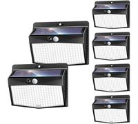 nipify Luz Solar Exterior,3 Modos / 6 Paquete Focos Solares Exterio con Sensor de Movimiento, Impermeable lampara solar exterior para Jardin, Patio, Calle, Patio, Caminos