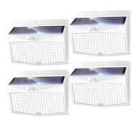 nipify Luz Solar Exterior con Sensor de Movimiento,3 Modos/4 Paquete Focos Solares,Impermeable Luces Solares Led Exterior para Jardín, Garaje, Calle, Patio, Caminos