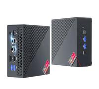 NiPoGi AM06 Pro Mini PC 32GB DDR5 RAM, АMD Ryzen 7 6800H (8C/16T, hasta 4,7 GHz), 512GB M.2 NVMe SSD Mini Ordenador WiFi 6/BT 5,4K@60Hz Triplo Display HDMI +DP+Type-C,Dual LAN,Micro PC para Oficina