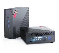 NiPoGi AM06PRO Mini PC, АMD Ryzen 7 5825U (Mejor Que 5700U/5560U, 8C/16T, hasta 4,4 GHz), 16GB DDR4 512GB M.2 SSD Mini Ordenador WiFi 6/Dual LAN, Soporte 4K@60Hz DP+HDMI+Type-C Micro Gaming PC