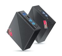 NiPoGi AM06PRO Mini PC, AMD Ryzen 7 5825U 32GB DDR4(Defeat 5700U, hasta 4,5 GHz), 512GB M.2 SSD Mini Ordenador WiFi 6/BT 5,Dual LAN, 4K UHD Triple Display DP+HDMI+Type-C, Micro PC Win-11 Pro