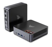 NiPoGi AM21 Mini PC ΑΜD Ryzen 7 8745HS (8 núcleos/16 núcleos/Zen4, Max 4,9 GHz), 16GB DDR5 SSD 512GB, Mini Ordenador con W-11 Pro | Radeon 780M | 4K | Wi-Fi 6 | Doble LAN para Oficina, Diseño y Juegos
