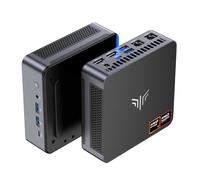 NiPoGi AM21 Mini PC АMD Ryzen 7 8745HS (8C/16T/Zen4, hasta 4,9GHz) 32GB (2x16G) DDR5 SSD de 1TB con W11 Pro | Radeon 780M | Pantalla cuádruple 4K | Wi-Fi 6 | Doble LAN para Oficina, Diseño y Juegos