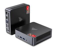 NiPoGi AM21 Mini PC Ryzen 9 6900HX(hasta 4,9 GHz,8C/16T),32GB DDR5 4800MHz/1TB M.2 NVME SSD Mini Ordenador -11 Pro, 4K@60Hz Quad-Screen-Display USB4+Type C+HDMI*2,Wifi6/BT5.2 Micro PC Gaming