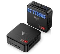 NiPoGi E3B Mini PC АMD Ryzen 7 7735HS W-11 Pro(8C/16T, hasta 4,75 GHz),16GB LPDDR5 5500MT/s 512GB M.2 NVMe SSD Mini Ordenador,4K Triple Pantalla DP+HDMI+Type-C,WiFi 6/BT5.2/LAN para Negocio/Oficina