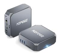 NiPoGi Mini PC 1024GB(1TB) M.2 SSD, 12ª Gen Alder Lake-N100 (hasta 3,4 GHz, 6W Solo),AK2Plus 16GB DDR4 Ordenadores, 4K Computador 2xHDMI/WiFi 5/BT4.2/RJ45 for Escuela Educación Oficina