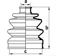 NIPPARTS J2883004 Juego de fuelle, árbol de transmisión
