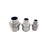 Nippel hexagonal, conector con rosca macho Stainless Steel Reducing Hex Nipple Fittings NPT Male Pack Of 5 Multiple Sizes(DN32 to DN20)