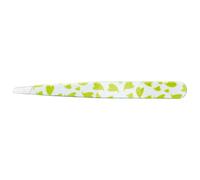 Nippes Love - Pinzas cosméticas de color verde, punta oblicua, acero inoxidable, lacadas de colores, 9 cm de largo, pinzas finas, pinzas para depilar las cejas