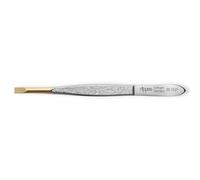 nippes Solingen, 38SGP Pinzas de acero niquelado recto chapado en oro de 9 cm de longitud pinzas para depilar cejas pinzas rectas de depilación precisa fabricadas en Alemania, punta dorada