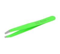 nippes Solingen 709 Pinzas con punta angulada | Acero inoxidable | Verde | 9,5 cm de longitud | Pinzas para depilar cejas | Para una depilación precisa | Fabricado en Alemania