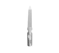 nippes Solingen Lima de uñas de zafiro de acero para muelles, 9 cm, mango de acero inoxidable, lima suave de las uñas, lima de uñas artificiales, evita roturas y puntas abiertas