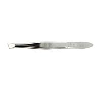 nippes Solingen Pinzas con punta inclinada niqueladas, 9 cm de longitud, pinzas oblicuas para una depilación precisa, pinzas plateadas, clásicas, 1 unidad (1 unidad)