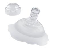 Nipple Shield, Nursing Silicone Cover, Breastfeeding Protection Pad, Food Grade Soft Silicone, Reutilizable Gentle Design, for Home Nursery Birth Care Use, Size Varies Clear 2 piezas