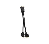 Nippon Labs Adaptador DVI-ADT-1M2F-BK Premium Dual Link DVI Adapter 1-Feet DVI-D - Adaptador Pesado, Negro