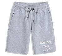 NiQiShangMao Personalizado Hombres Pantalones Cortos Personalizar Su Logo Pantalones Casual Jogging Delgado Fit Deportivo Corto para Regalo Color2,XL