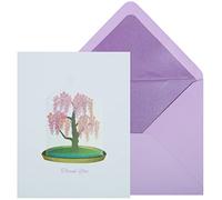 NIQUEA.D Tarjetas de notas en caja, glicinas debajo de la cloche, incluye un interior personalizable en blanco y sobre a juego, juego de 10 (NBB-0020)