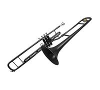 Níquel Negro Mate Tecla C Pistón Válvulas Trombón Latón Manguito Deslizante Campana De Latón Trombón Con Estuche Trombón Para Principiantes