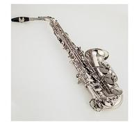 Niquelado Eb E-flat Saxofón Alto Teclas De Concha Natural Instrumento De Viento Con Patrón Tallado Con Estuche Saxofón profesional