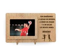 NIRALIS Marco de fotos con frase para entrenador - Regalo fin de temporada equipo infantil - Agradecimiento entrenador fútbol, baloncesto, karate, voleibol o gimnasia (Balonmano)