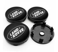 NIRBO Juego tapacubos cromados de 62 mm para Centro Rueda Coche, 4 Piezas para Land Rover SV Freelander Discovery Defender Range Rover Evoque Sport, Pegatina para neumáticos, embellecedor de Insignia