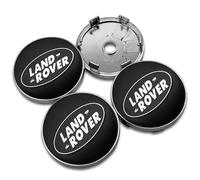 NIRBO Juego tapacubos cromados de 62 mm para Centro Rueda Coche, 4 Piezas para Land Rover SV Freelander Discovery Defender Range Rover Evoque Sport, Pegatina para neumáticos, embellecedor de Insignia