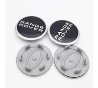 NIRBO Juego tapacubos cromados de 62 mm para Centro Rueda Coche, 4 Piezas para Land Rover SV Freelander Discovery Defender Range Rover Evoque Sport, Pegatina para neumáticos, embellecedor de Insignia