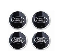 NIRBO Juego tapacubos cromados de 62 mm para Centro Rueda Coche, 4 Piezas para Land Rover SV Freelander Discovery Defender Range Rover Evoque Sport, Pegatina para neumáticos, embellecedor de Insignia