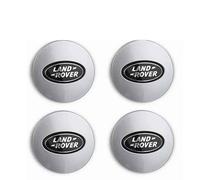 NIRBO Juego tapacubos cromados de 62 mm para Centro Rueda Coche, 4 Piezas para Land Rover SV Freelander Discovery Defender Range Rover Evoque Sport, Pegatina para neumáticos, embellecedor de Insignia