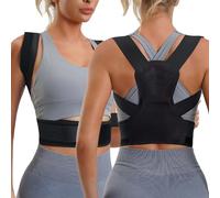 NIRJIK Correcctor De Postura Para Hombres Y Mujeres - Rectificador De Espalda Ajustable Con Cinturón Dorsal Respirante Para Aliviar Dolores De Cuello, Hombros Y Espalda