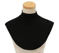 NIRNHYRUR Collar 5 uds. De Collares Falsos Dickey Simples for Mujer, Medio Cuello Modal, Cuello Desmontable(Black)