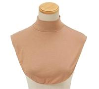 NIRNHYRUR Collar 5 uds. De Collares Falsos Dickey Simples for Mujer, Medio Cuello Modal, Cuello Desmontable(Camel)