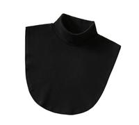 NIRNHYRUR Collar 5 uds. De Punto de Cuello Alto for Mujer, Jersey elástico cálido, Cuello Alto, Dickey(Black)