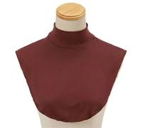 NIRNHYRUR Collar 5 uds. for Mujer, Medio Cuello Modal, Cuello Desmontable, Dickey Simple(Coffee)